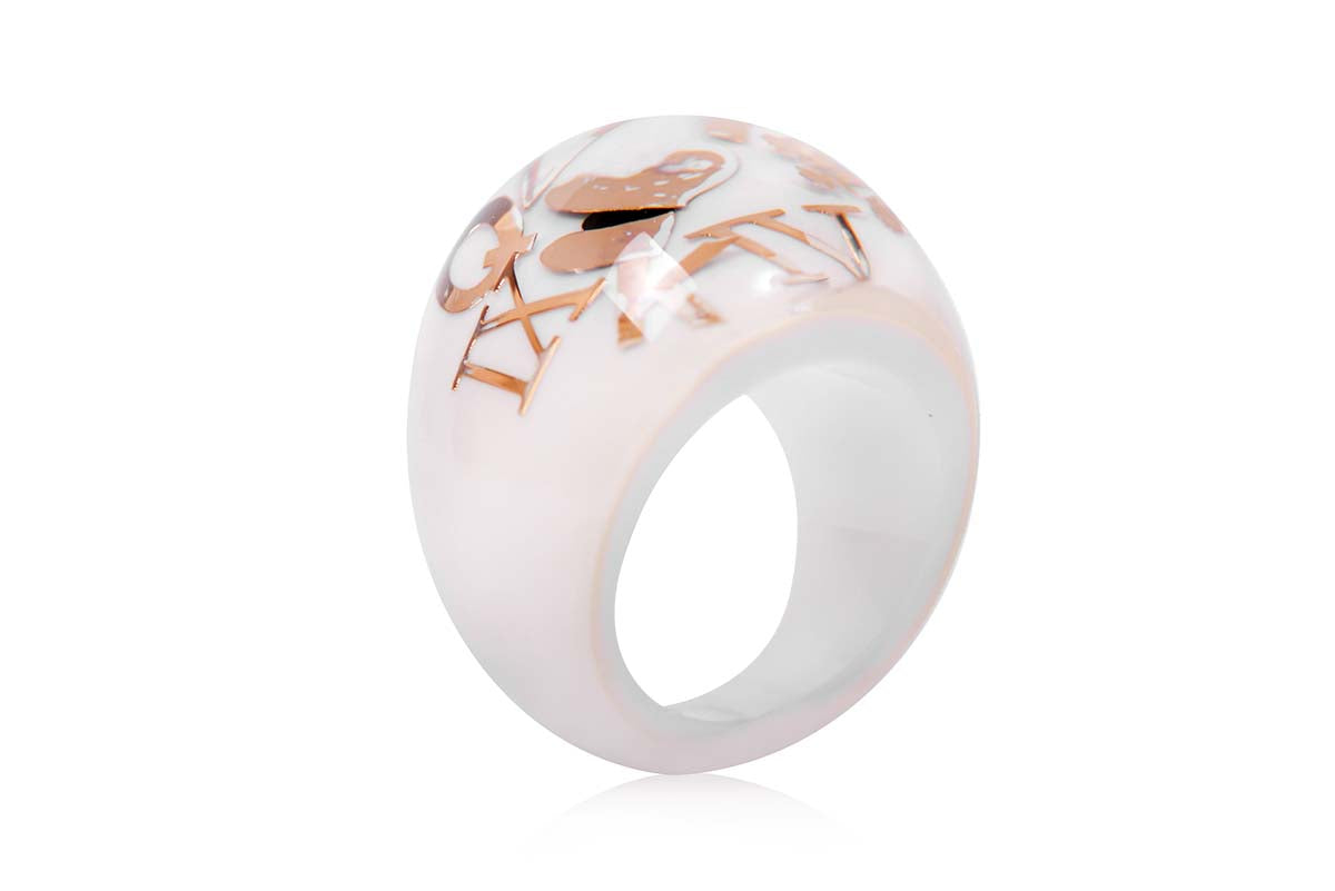 Anillo "CAPSULA" blanco (23825)