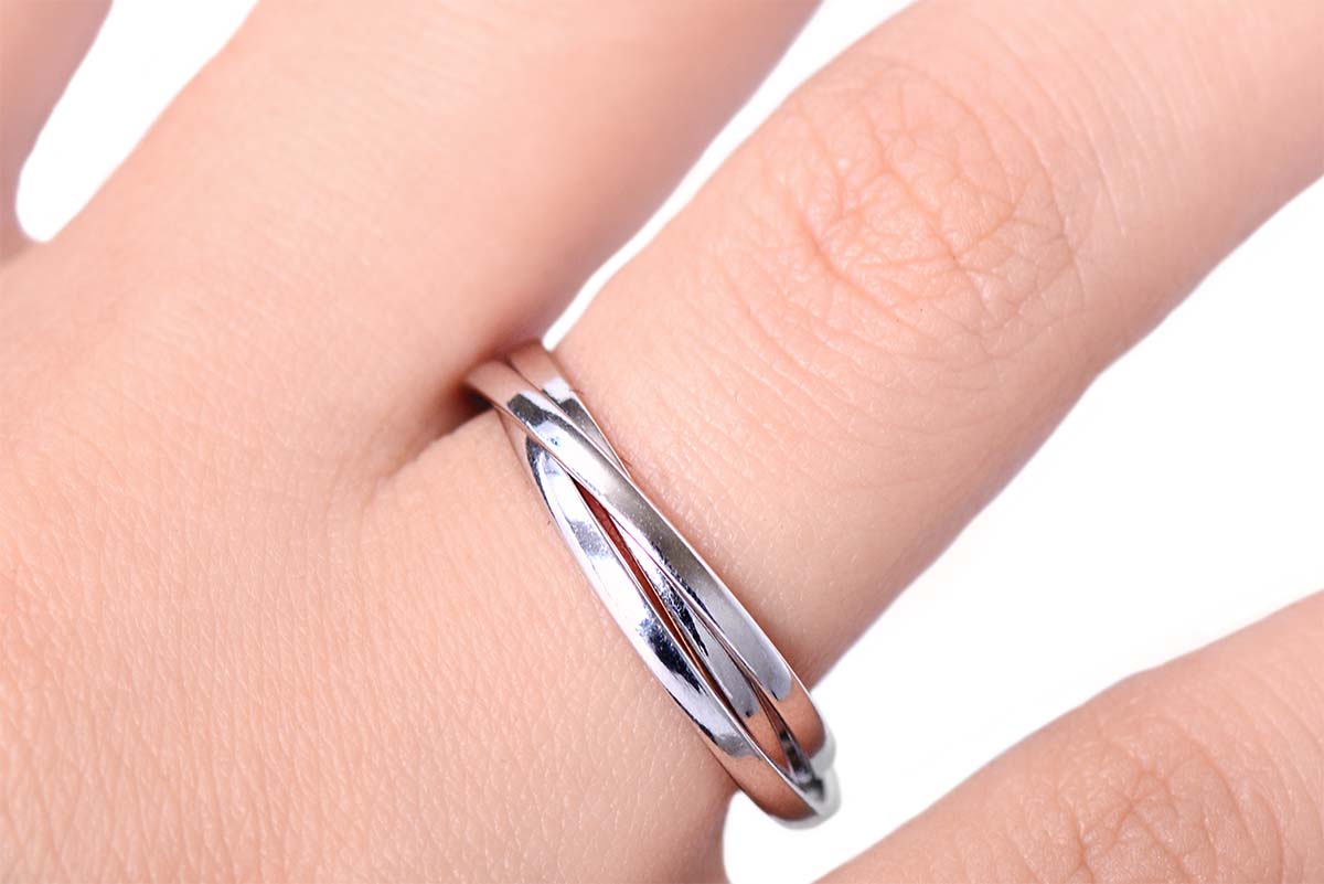 Anillo "TRIO" en plata .925 (30401)
