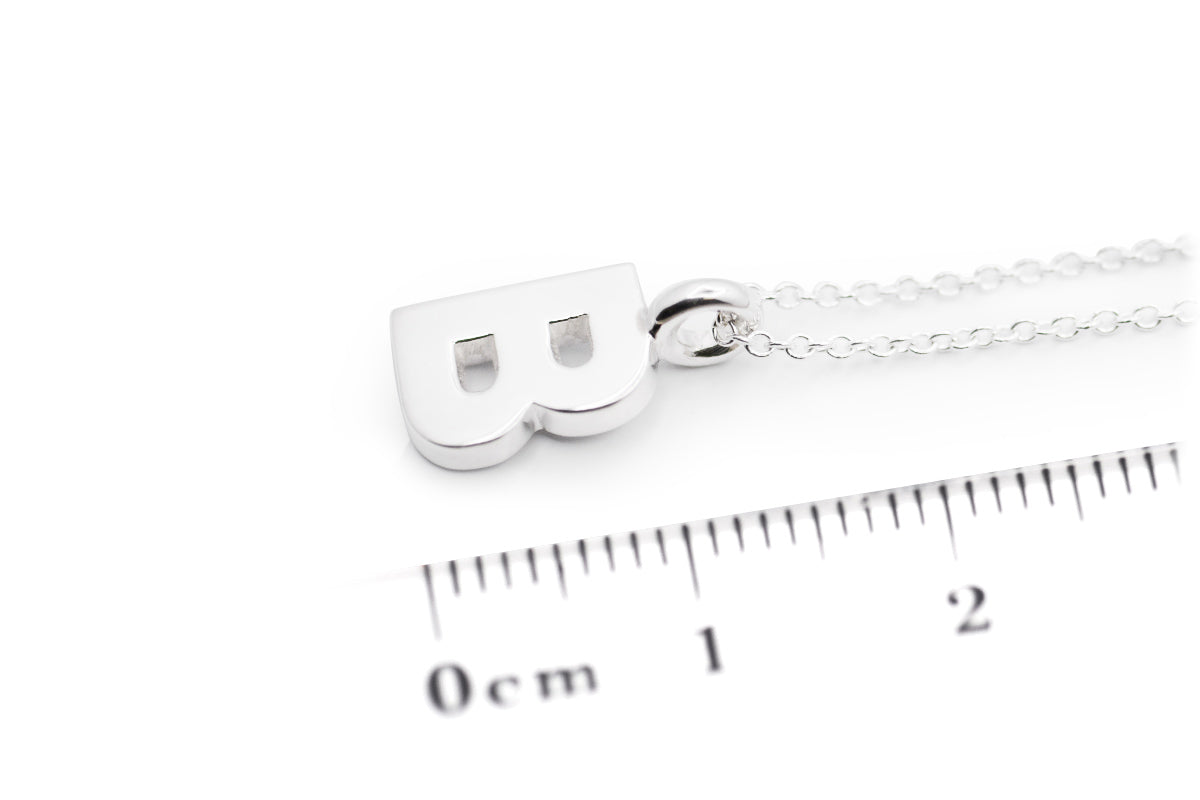Gargantilla con Dije letra "B" en Plata .925 (M35632)