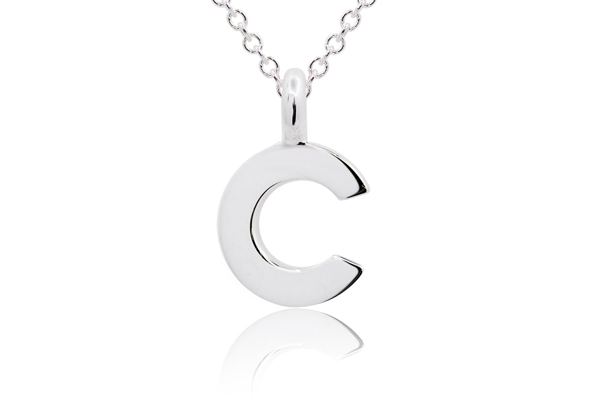Gargantilla con Dije letra "C" en Plata .925 (M35633)