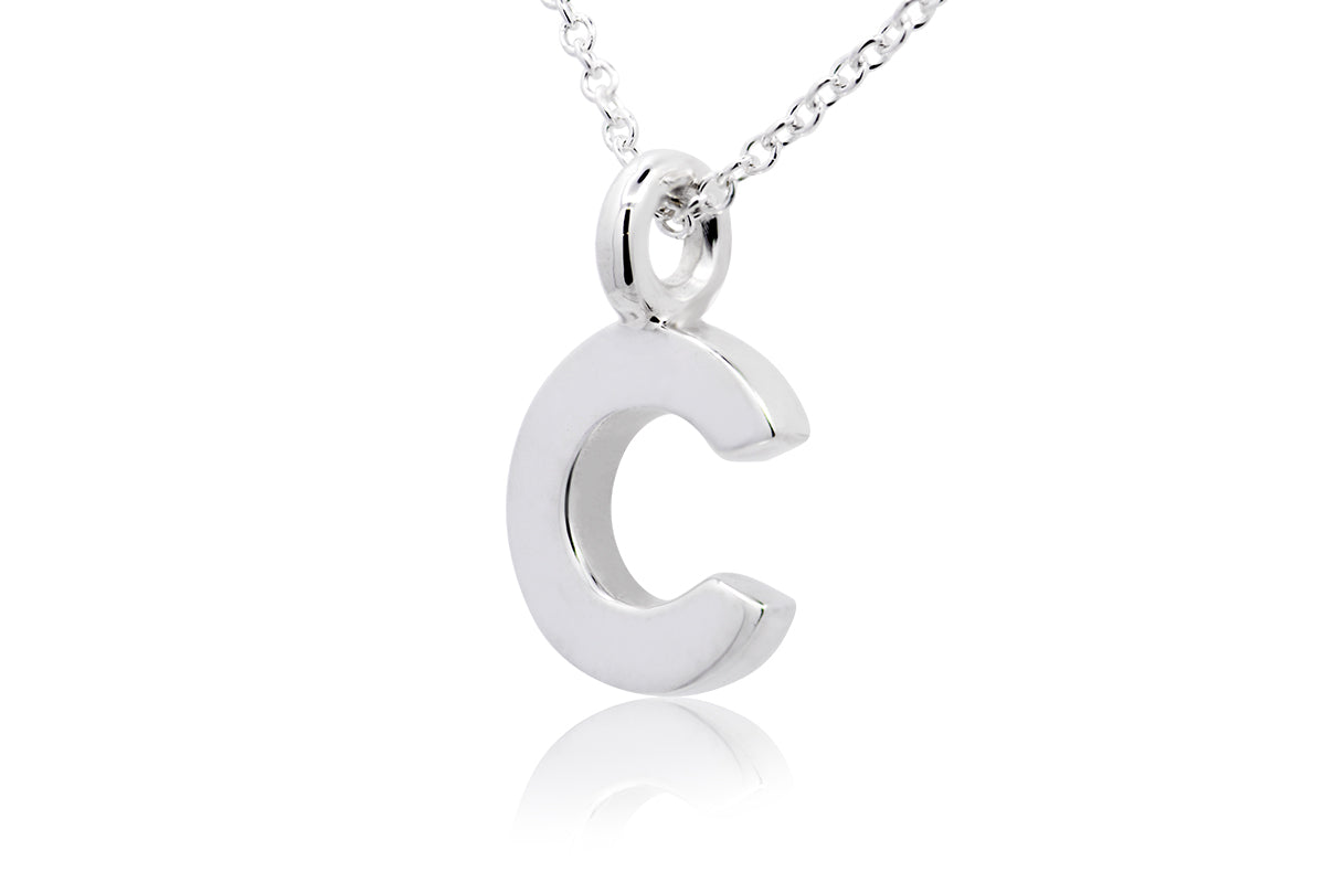 Gargantilla con Dije letra "C" en Plata .925 (M35633)