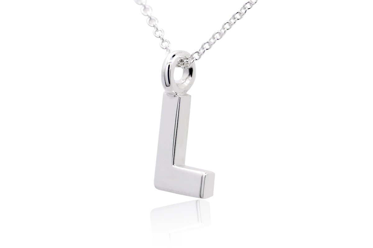 Gargantilla con Dije letra "L" en Plata .925 (M35638)