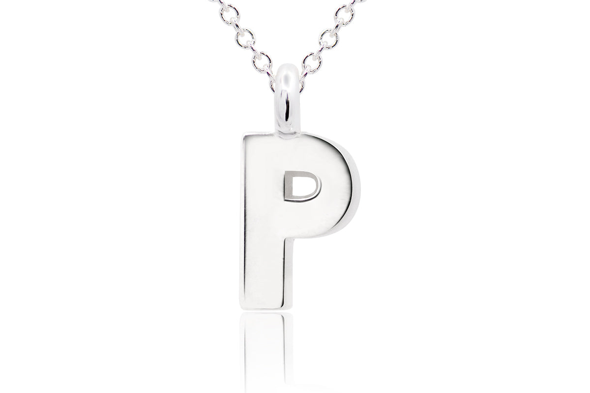 Gargantilla con Dije letra "P" en Plata .925 (M35642)