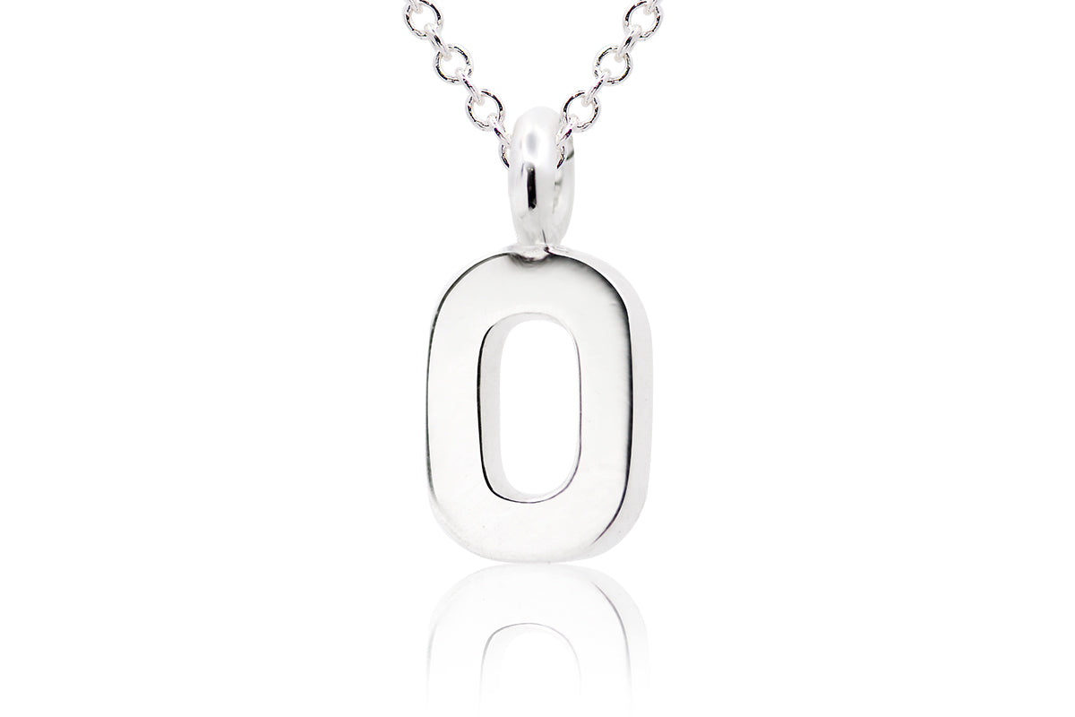 Gargantilla con Dije número "0" en Plata (M35647)