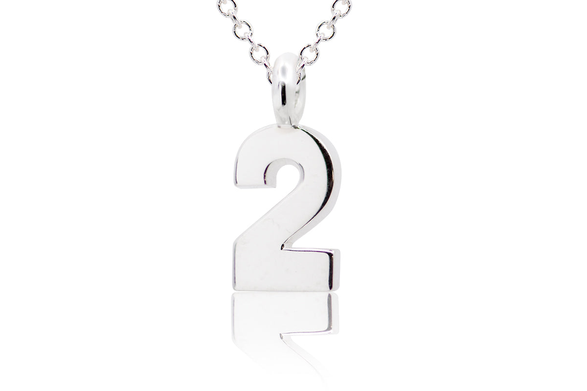 Gargantilla con Dije número "2" en Plata (M35649)