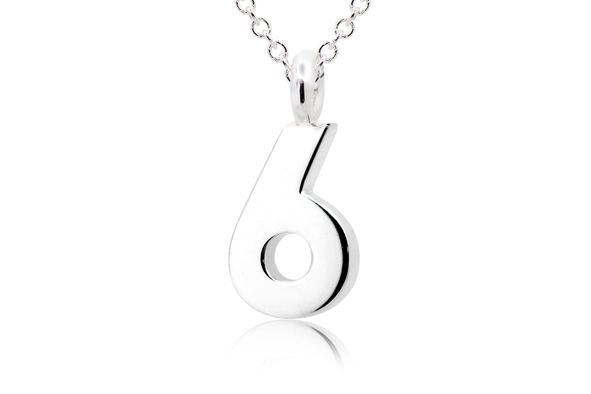 Gargantilla con Dije número "6" en Plata .925 (M35653)