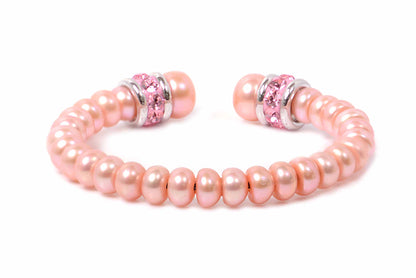 Brazalete "PERLA ROSA" plata .925 (30698)