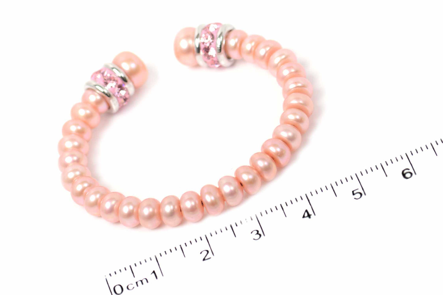 Brazalete "PERLA ROSA" plata .925 (30698)