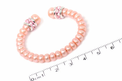 Brazalete "PERLA ROSA" plata .925 (30698)