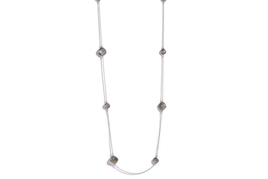 Gargantilla "DOTS" en plata .925 con cuarzo y amatista (33815)