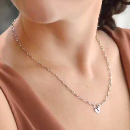 Gargantilla "Padlock Heart" en plata (37244)