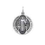 Cargar imagen en el visor de la galería, Medalla San Benito 18mm en plata .925 (M38515)
