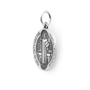 Medalla San Benito 18mm en plata .925 (M38515)