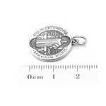 Cargar imagen en el visor de la galería, Medalla San Benito 18mm en plata .925 (M38515)
