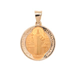 Cargar imagen en el visor de la galería, Medalla San Benito 18mm en oro amarillo 14k (M38516)
