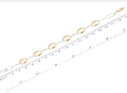 Pulsera Oval Simiente en Oro de 14k (M31761)