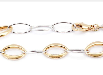 Pulsera Oval Simiente en Oro de 14k (M31761)