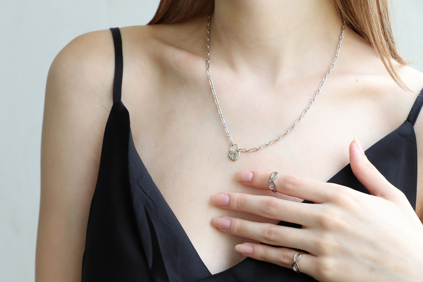 Gargantilla "Padlock Heart" en plata (37244)