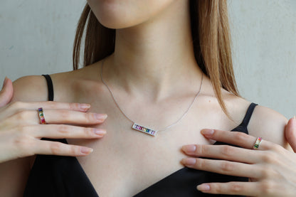 Anillo "RAINBOW" en plata fina .925 (37246)