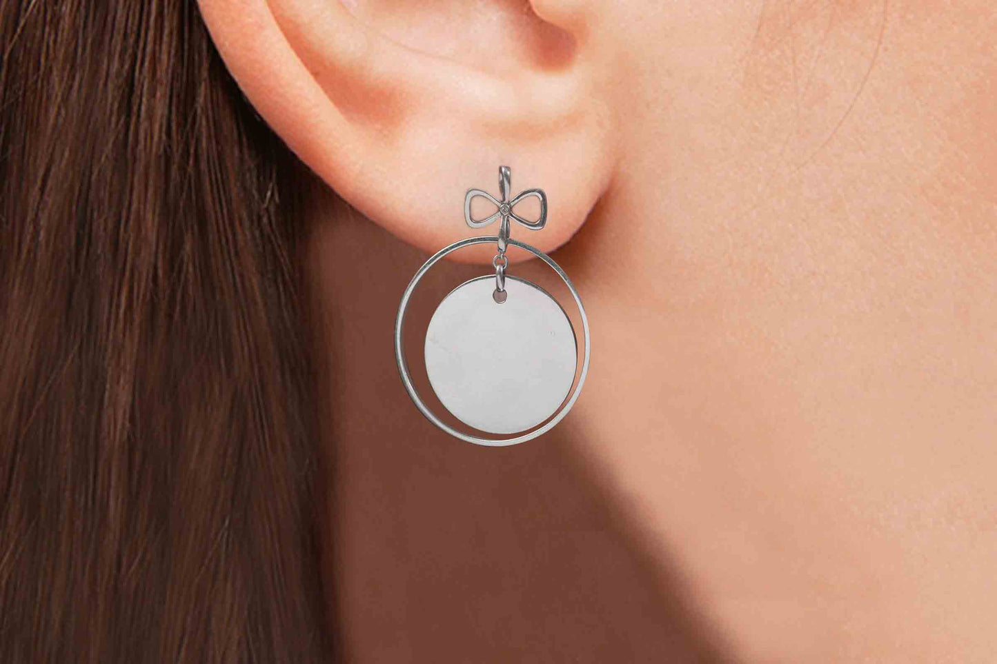 Aretes "SWEET GIRL" en acero (21818)