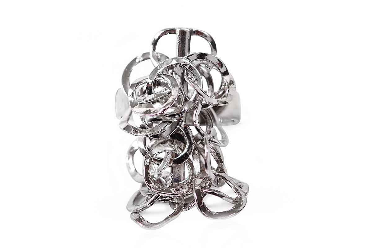 Anillo "CASCADA" de plata 925 (23826)