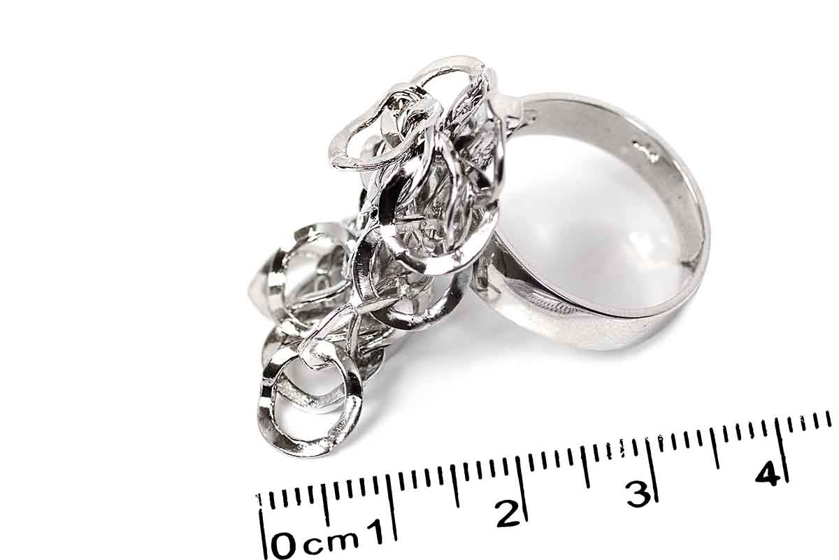 Anillo "CASCADA" de plata 925 (23826)