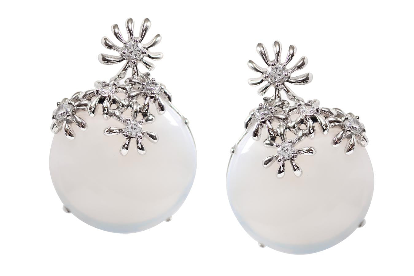Juego, Dije y Aretes de Margaritas de Plata .925 (M23881)