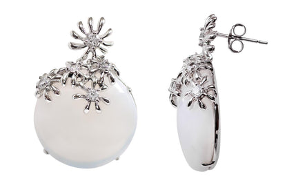 Juego, Dije y Aretes de Margaritas de Plata .925 (M23881)