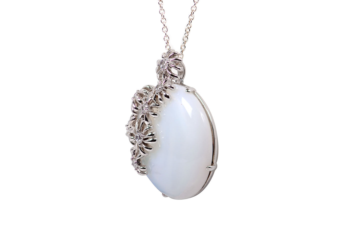 Juego, Dije y Aretes de Margaritas de Plata .925 (M23881)
