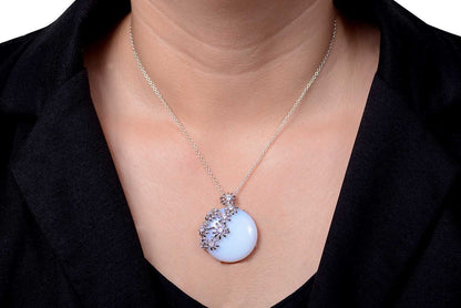 Juego, Dije y Aretes de Margaritas de Plata .925 (M23881)