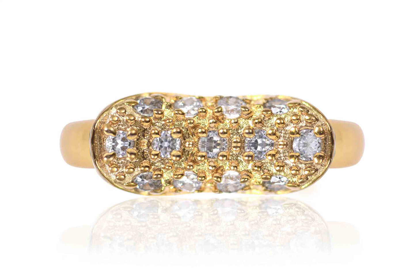Anillo "MEDIA LUNA" de acero (24442)