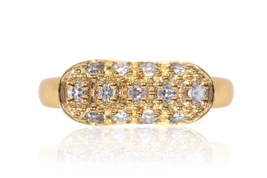 Anillo "MEDIA LUNA" de acero (24442)