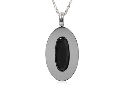 Dije "ECLIPSE" acero negro facetado (24542)