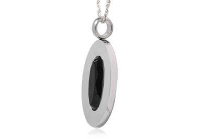 Dije "ECLIPSE" acero negro facetado (24542)