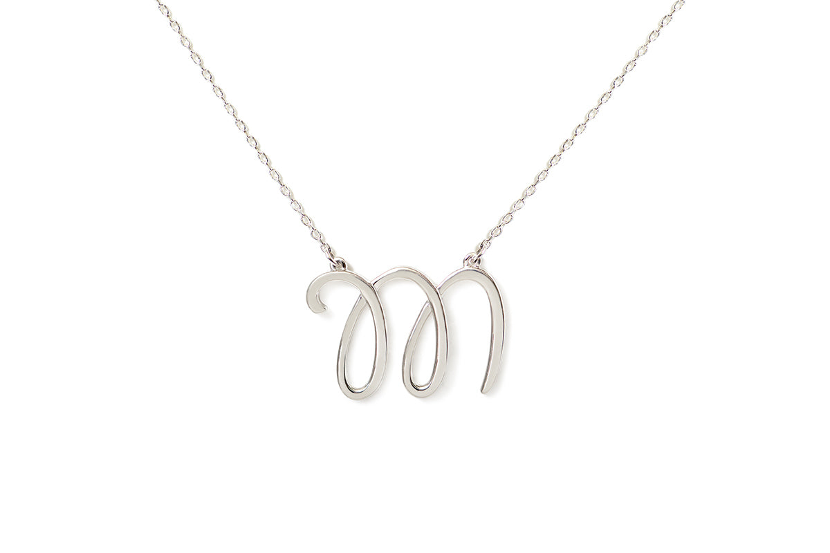 Gargantilla "LETRA M" plata .925 cursiva (24972)