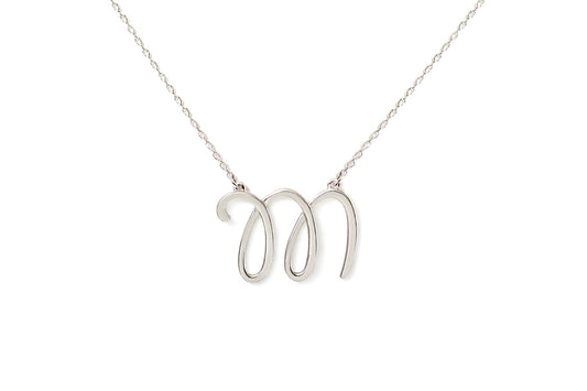 Gargantilla "LETRA M" plata .925 cursiva (24972)