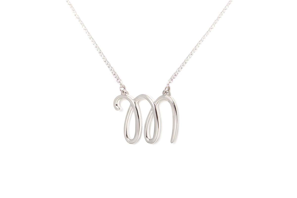 Gargantilla "LETRA M" plata .925 cursiva (24972)