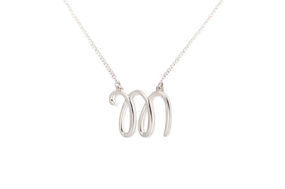Gargantilla "LETRA M" plata .925 cursiva (24972)