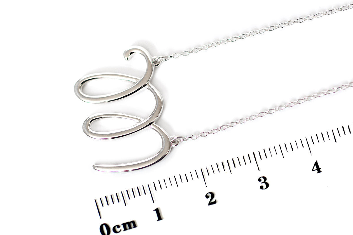 Gargantilla "LETRA M" plata .925 cursiva (24972)