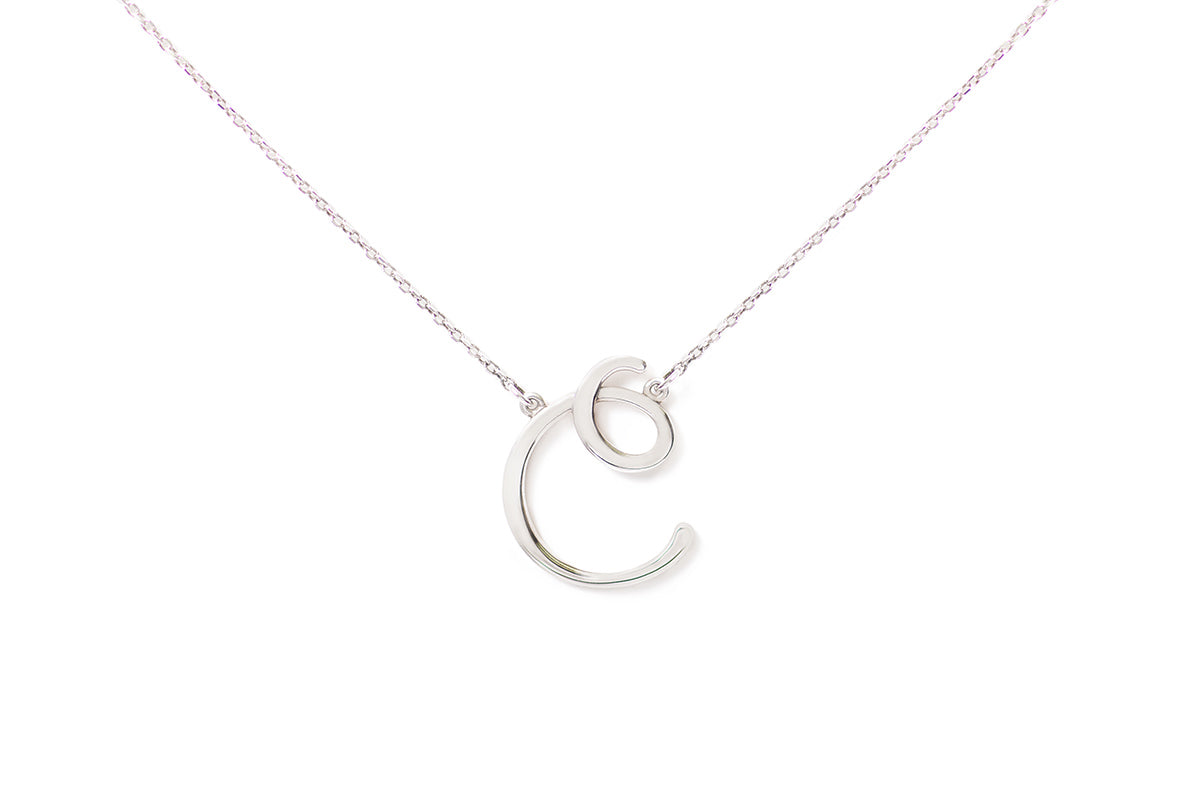 Gargantilla "LETRA C" plata .925 cursiva (24973)