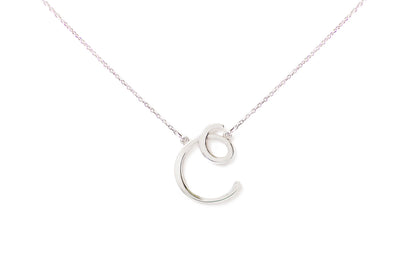 Gargantilla "LETRA C" plata .925 cursiva (24973)