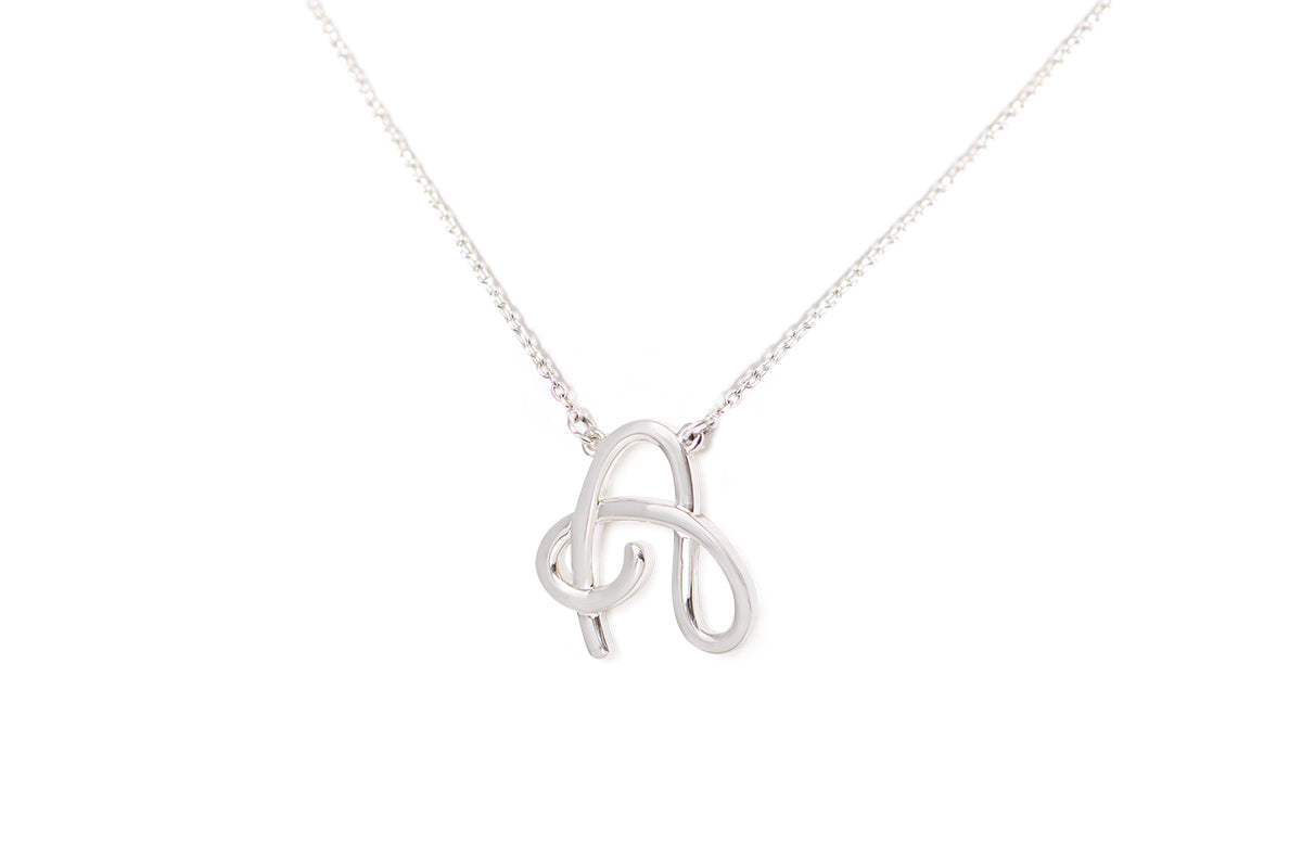 Gargantilla "LETRA A" plata .925 cursiva (24974)