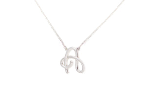 Gargantilla "LETRA A" plata .925 cursiva (24974)