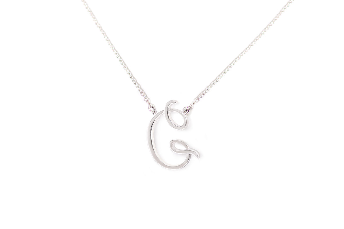 Gargantilla "LETRA G" plata .925 cursiva (24975)