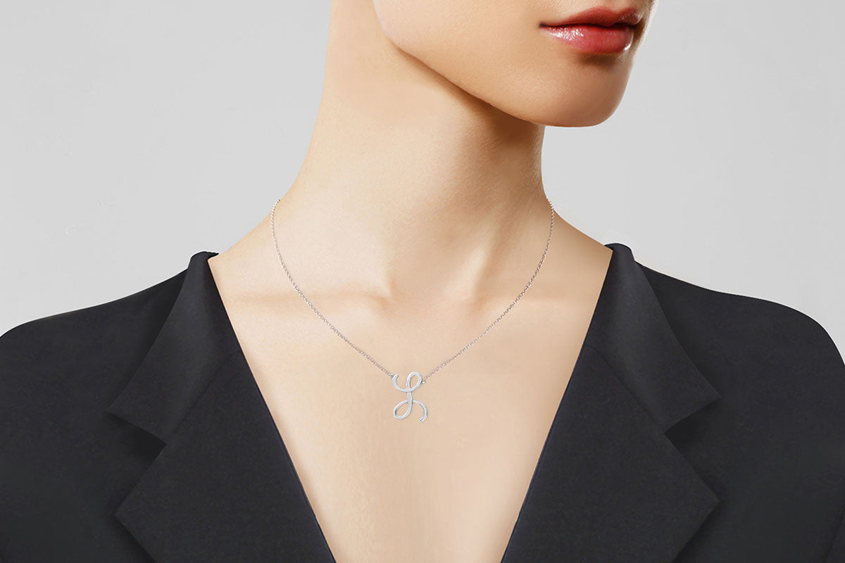Gargantilla "LETRA L" plata .925 cursiva (24976)