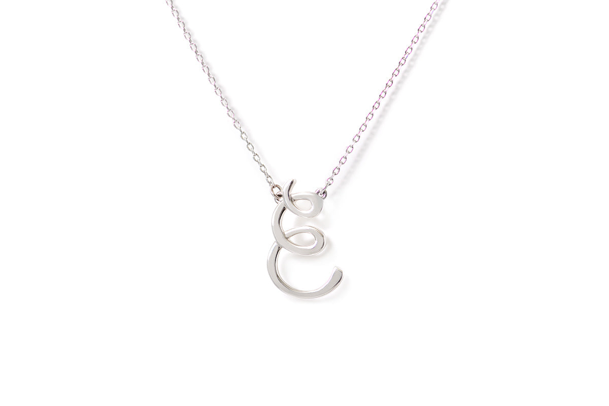 Gargantilla "LETRA E" plata .925 cursiva (24978)