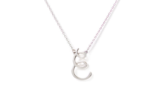 Gargantilla "LETRA E" plata .925 cursiva (24978)