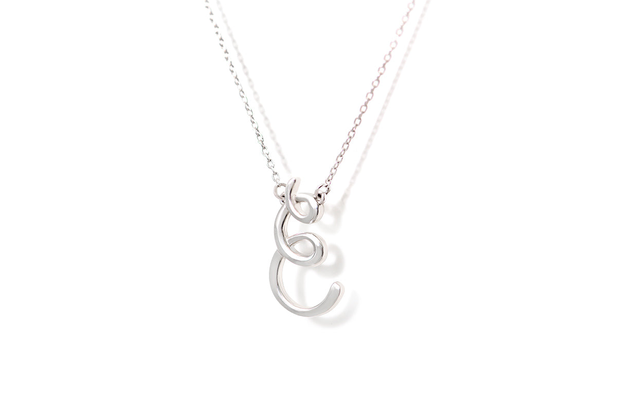 Gargantilla "LETRA E" plata .925 cursiva (24978)