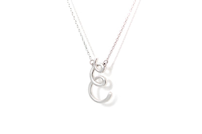 Gargantilla "LETRA E" plata .925 cursiva (24978)