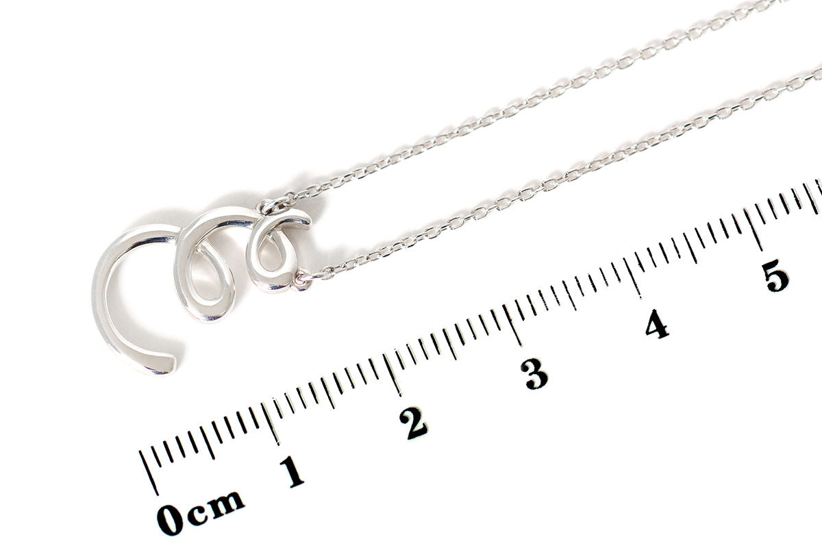 Gargantilla "LETRA E" plata .925 cursiva (24978)